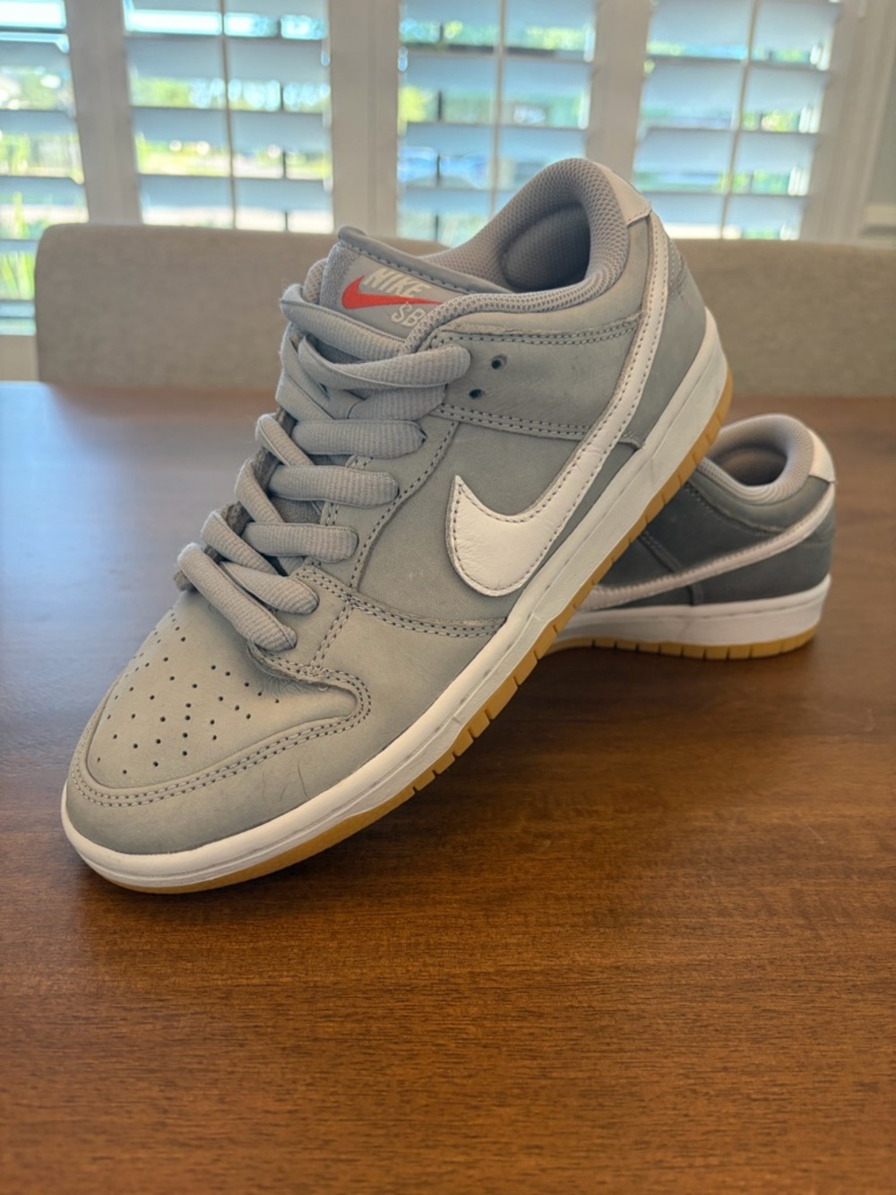 Size 7.5 Nike SB Dunk Low Wolf Grey Gum